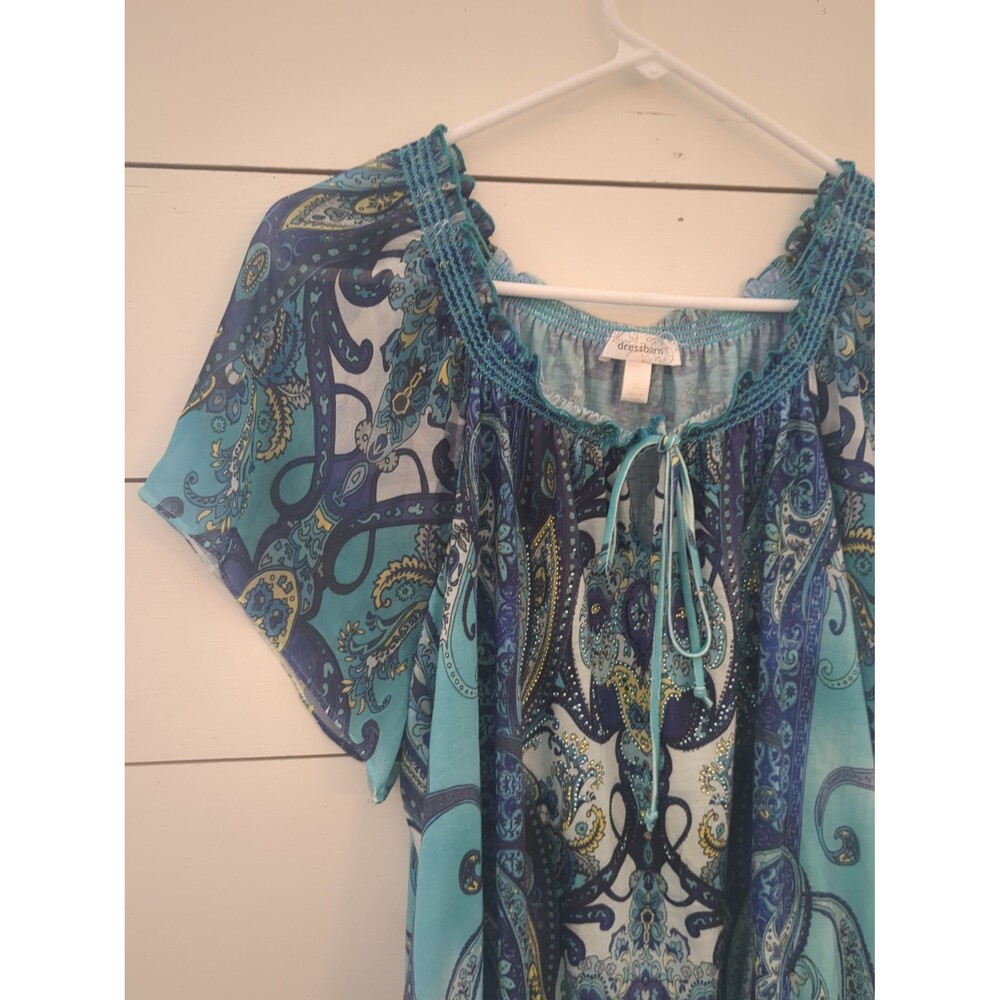 Dress Barn XL embellished boho top summer
